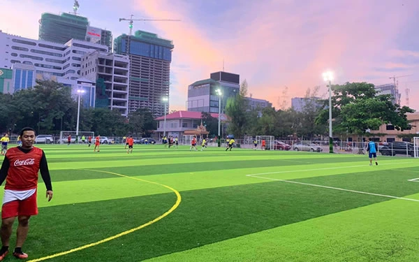 A pro's top football club in Cambodia built by UNIGRASS