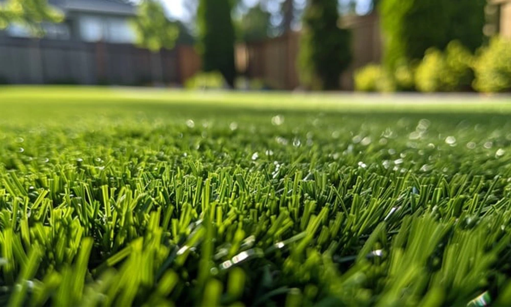 Does water stay on artificial grass?