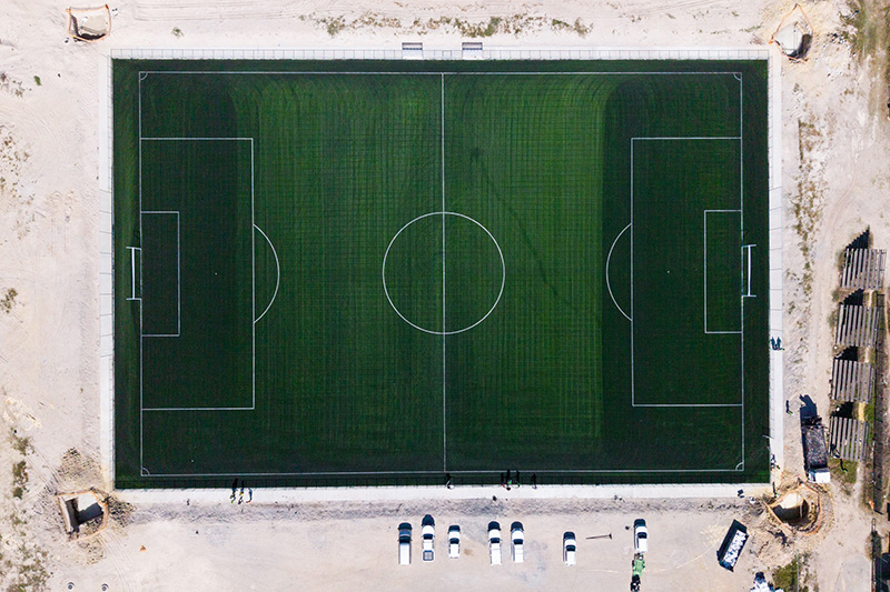 football field artificial grass